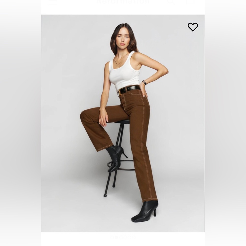 Reformation Cowboy High Rise Straight Jeans